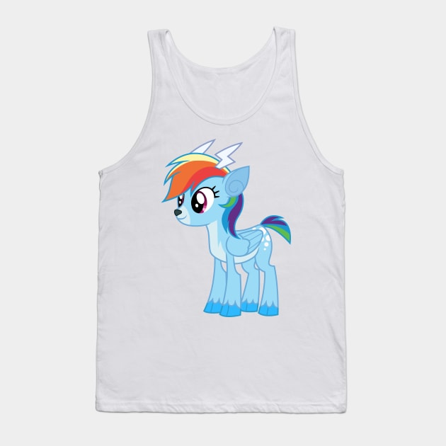 Rainbow Dash the Reindeer Tank Top by CloudyGlow